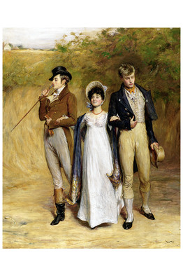 a lady and two gentlemen