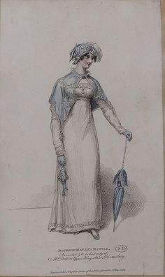 Regency fashion plate and parasol