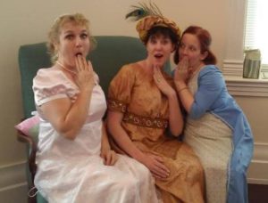 Sarah, Janette and me telling secrets at Tea Party